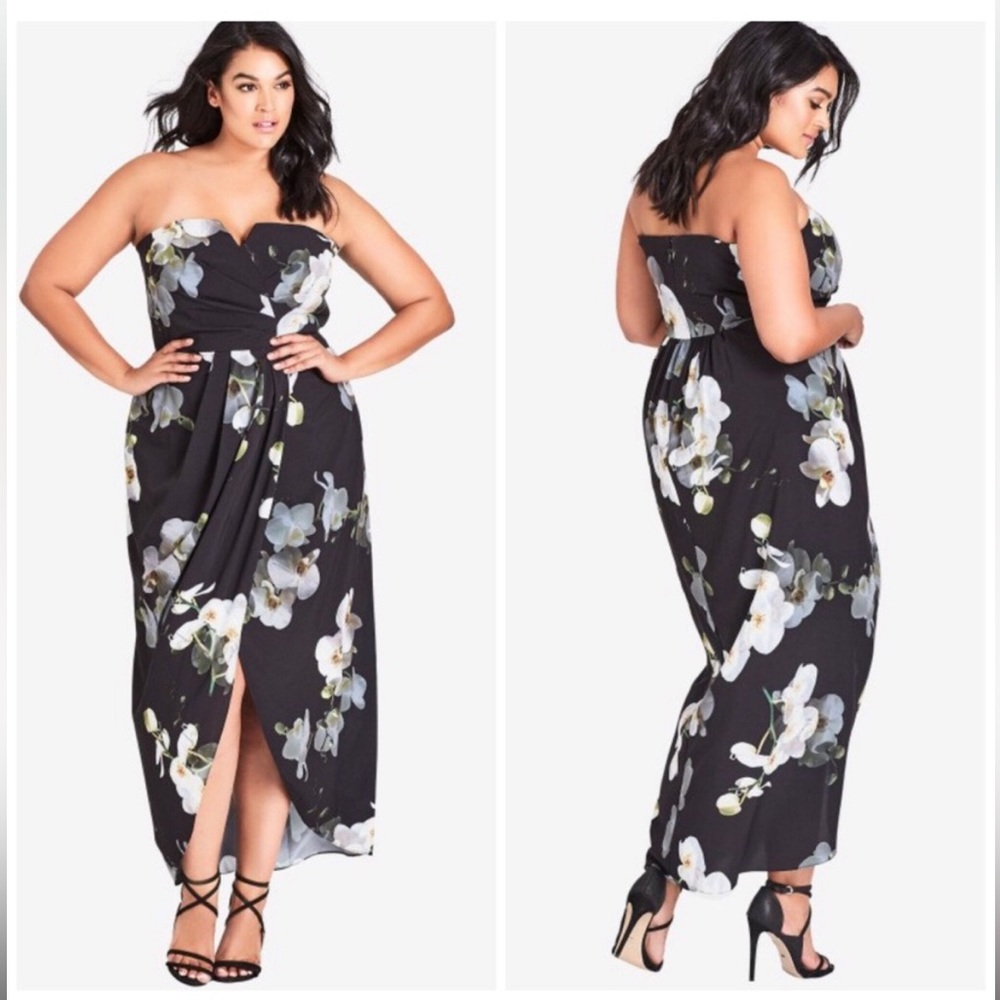 City Chic Strapless dress